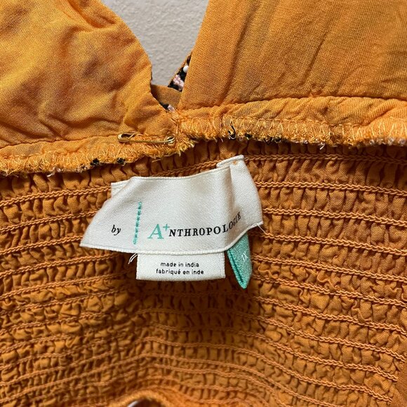 Anthropologie 1X Teofila Beaded Mini Cotton Tank Dress Beach Coverup - Picture 10 of 10